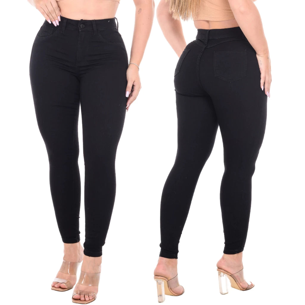 Kit de 4 Calças Feminina Cintura Alta Modelagem Levanta Bumbum
